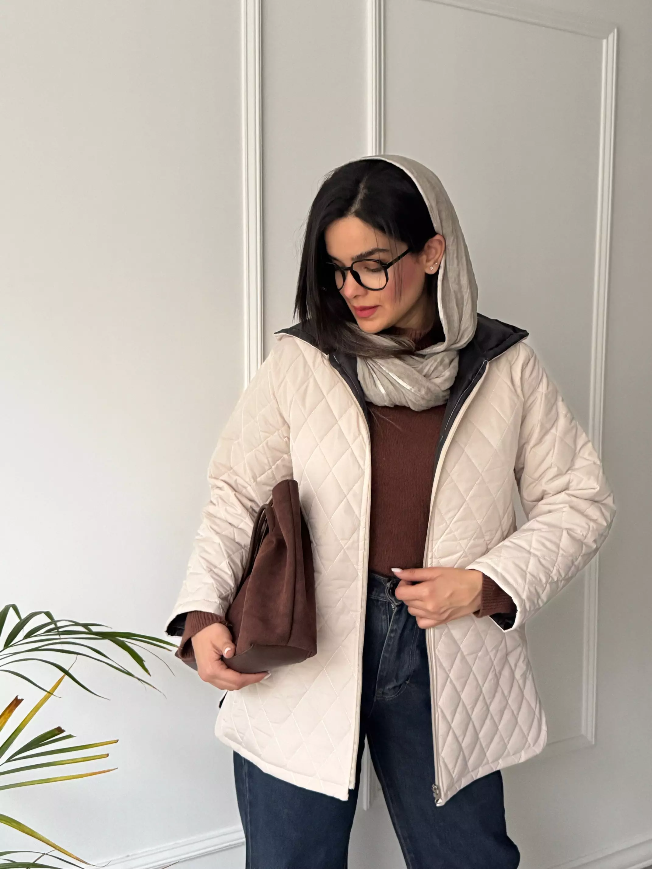 کاپشن زنانه کلاهدار آستردار ونوس